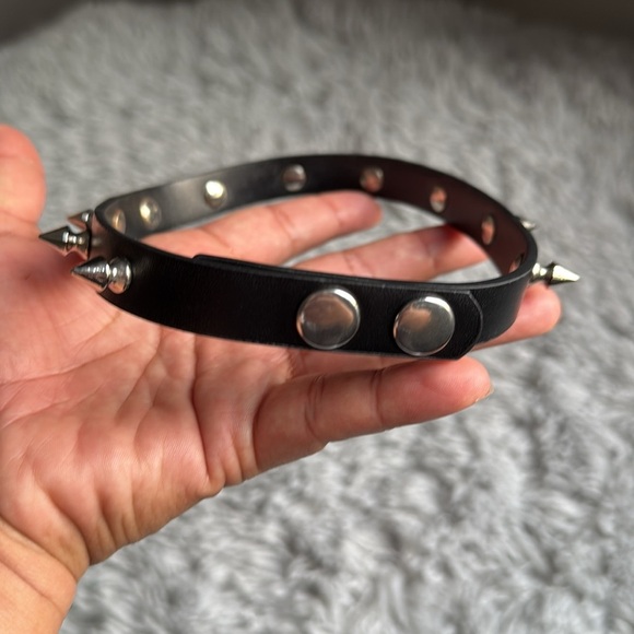Black Studded Choker Necklace - Picture 3 of 5
